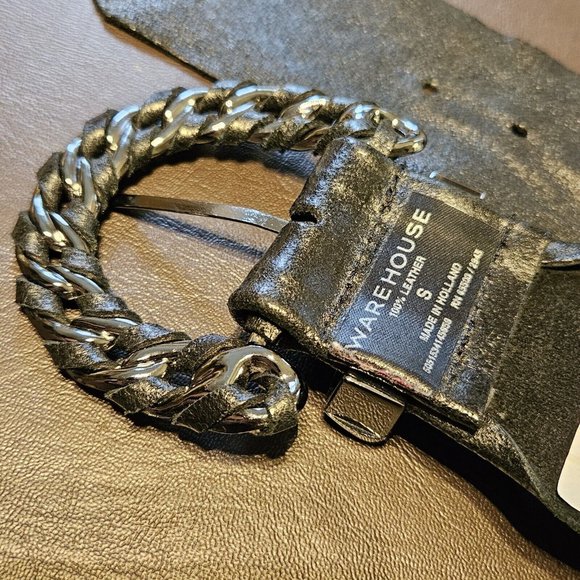 VGC Preloved Soft, Wide Leather Dress Hip Belt, by Warehouse, Holes from 28-32in - Picture 4 of 13